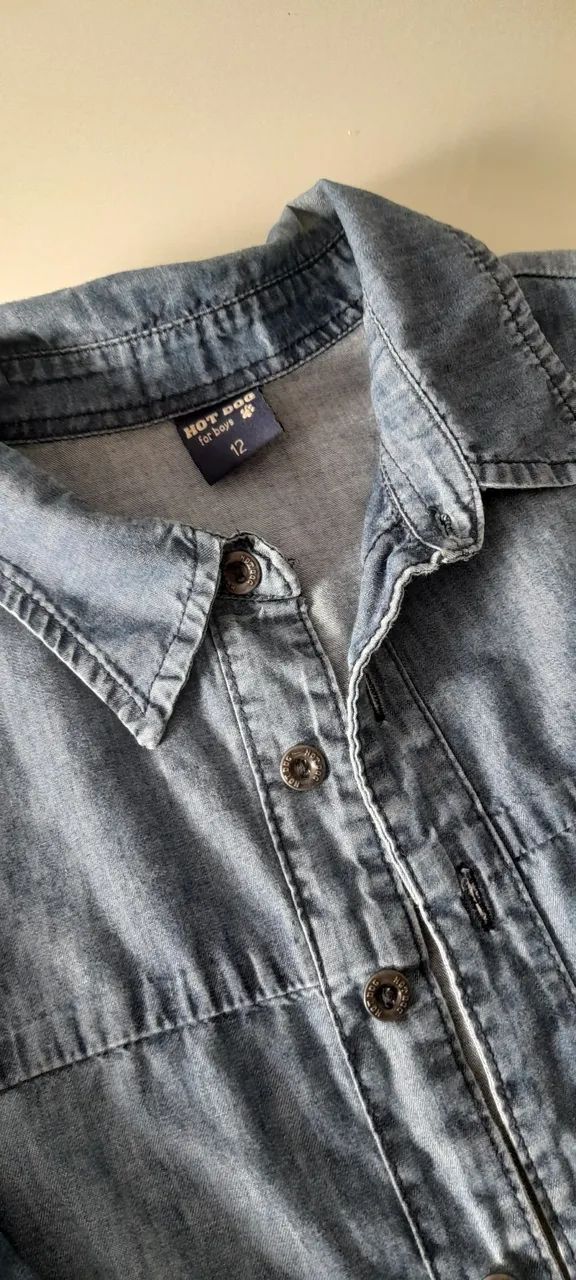 Camisa Jeans Juvenil Masculina 
