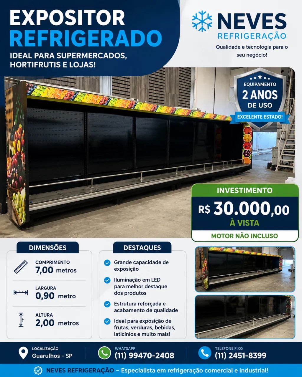 Geladeira para mercado resfriados