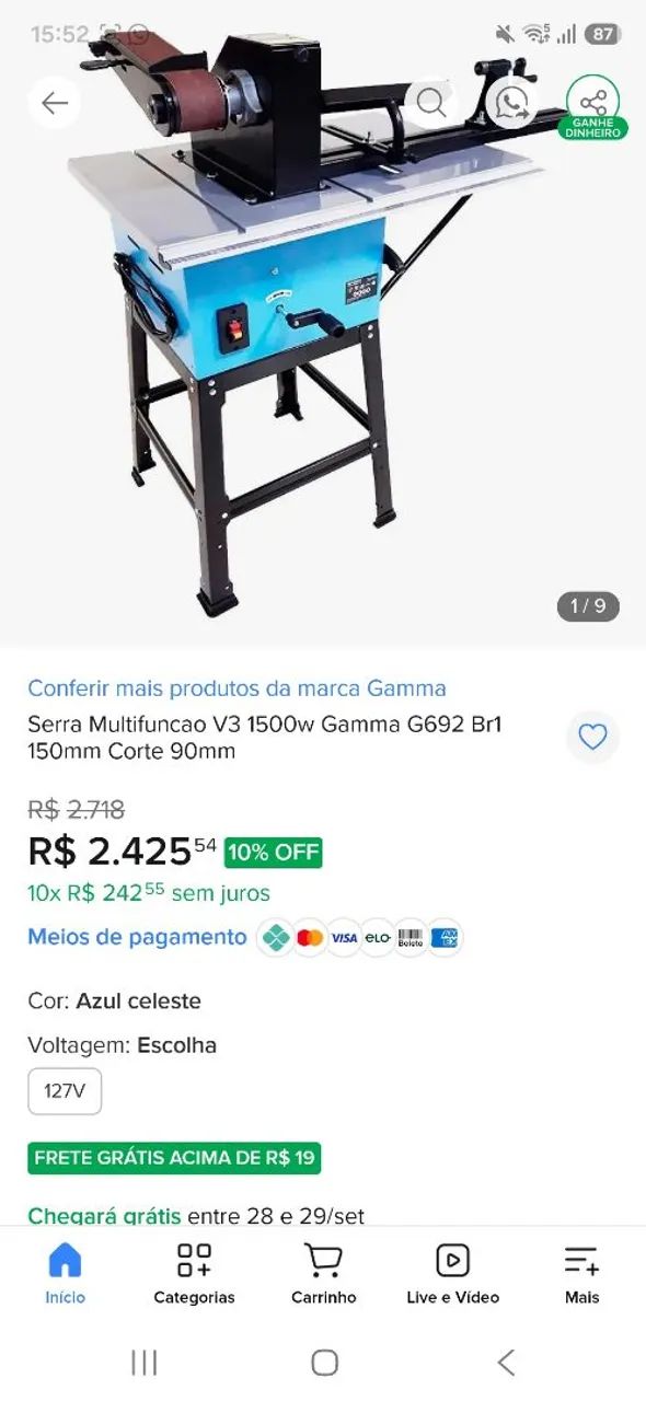 Serra de bancada gamma multi função  - Foto 2