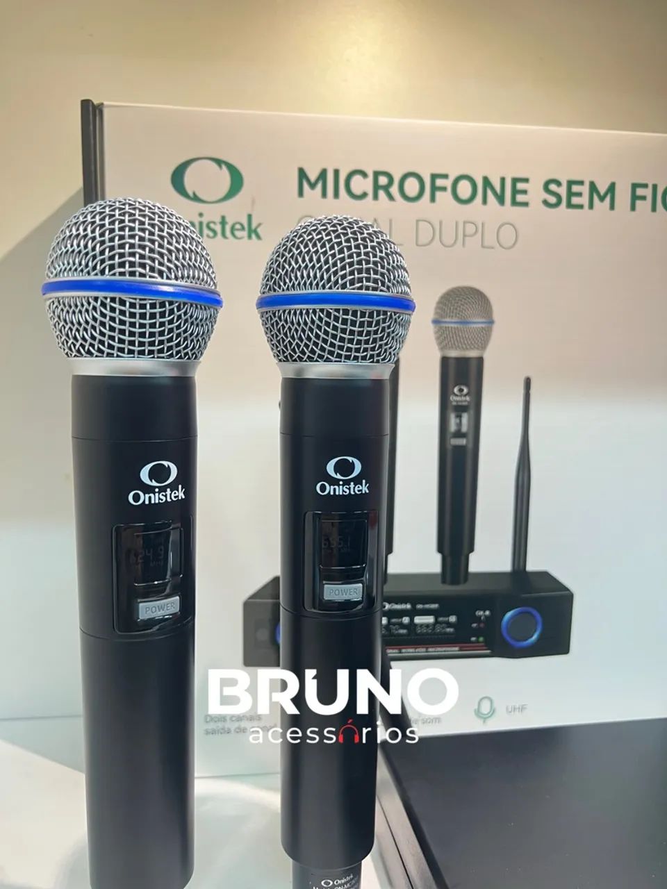 Kit microfone sem fio duplo  - Foto 2