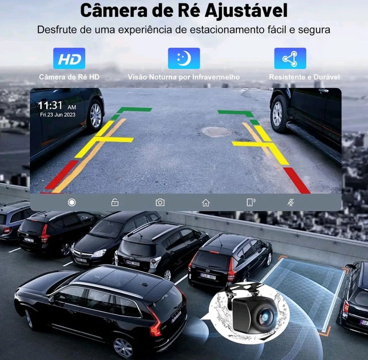 Tela touch carplay sem fio de 7 polegadas para carro  - Foto 5