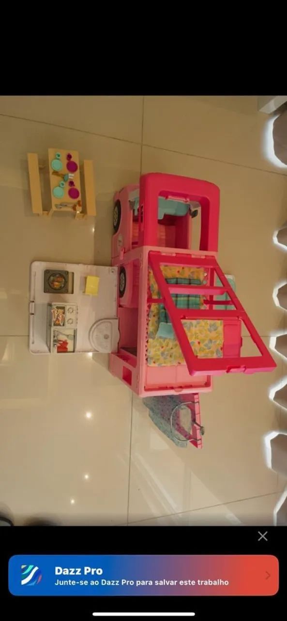 Trailer da Barbie Original e completo com todas as pecinhas!  - Foto 3
