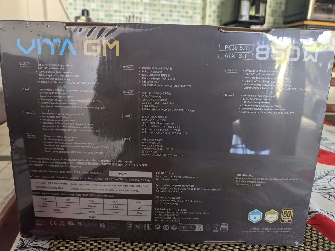 Fonte 850w FPS Vita - Full modular, 80 plus Gold, 10 anos de garantia - Foto 3