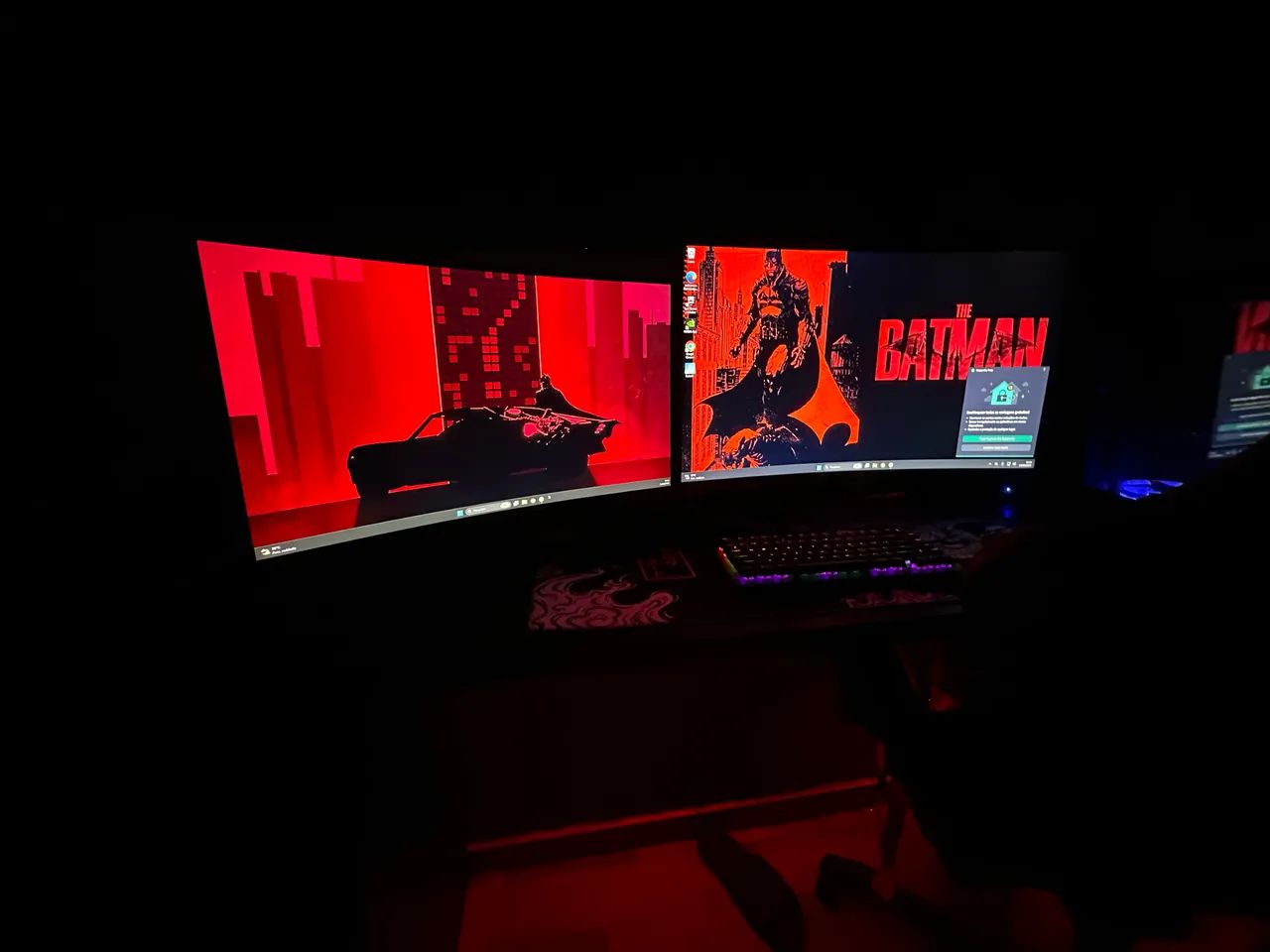 2 Monitores Gamer Curvo 165 Hz - Foto 3