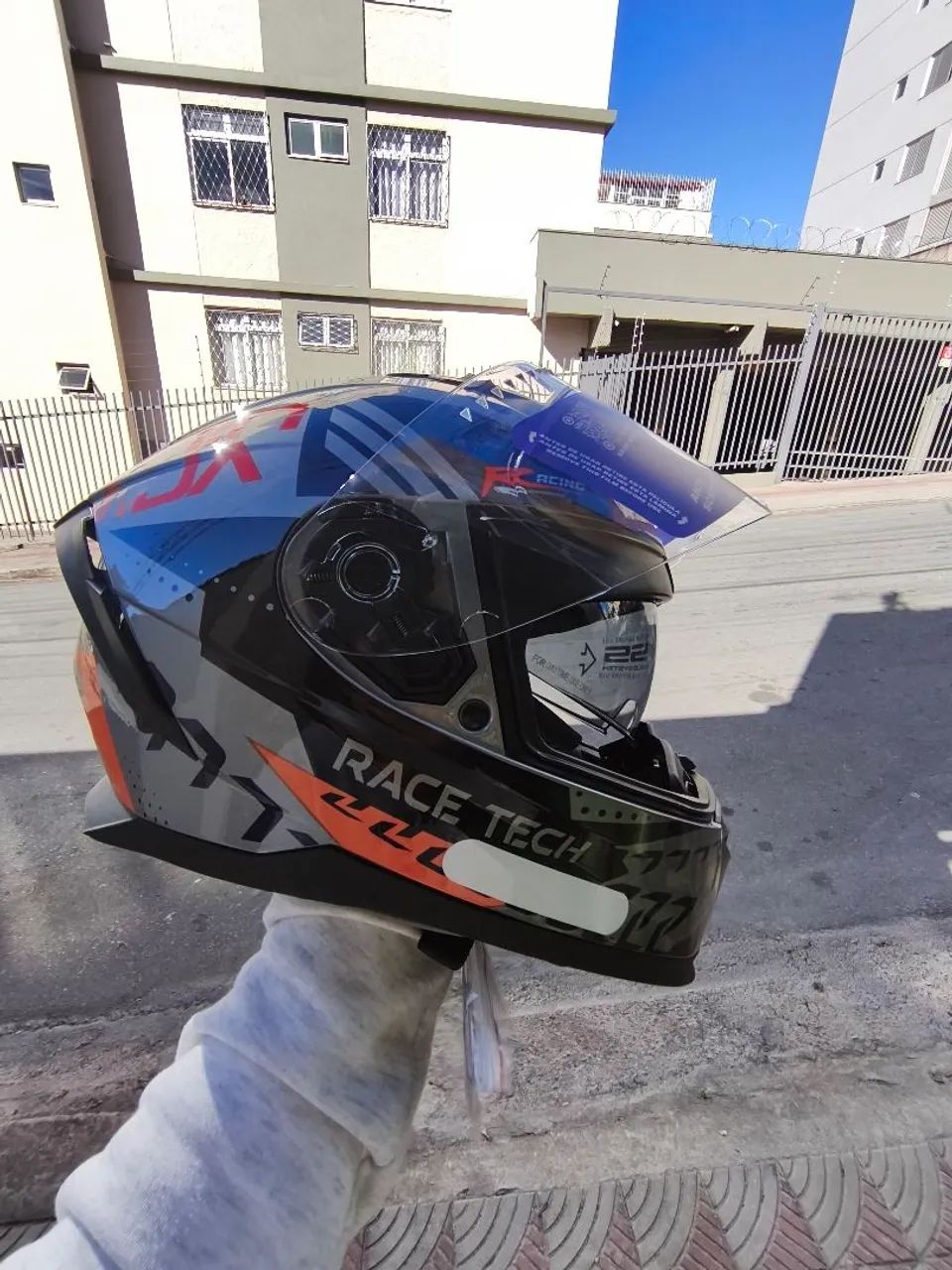 Capacete Race Tech Volt Ninja Silver  - Foto 3