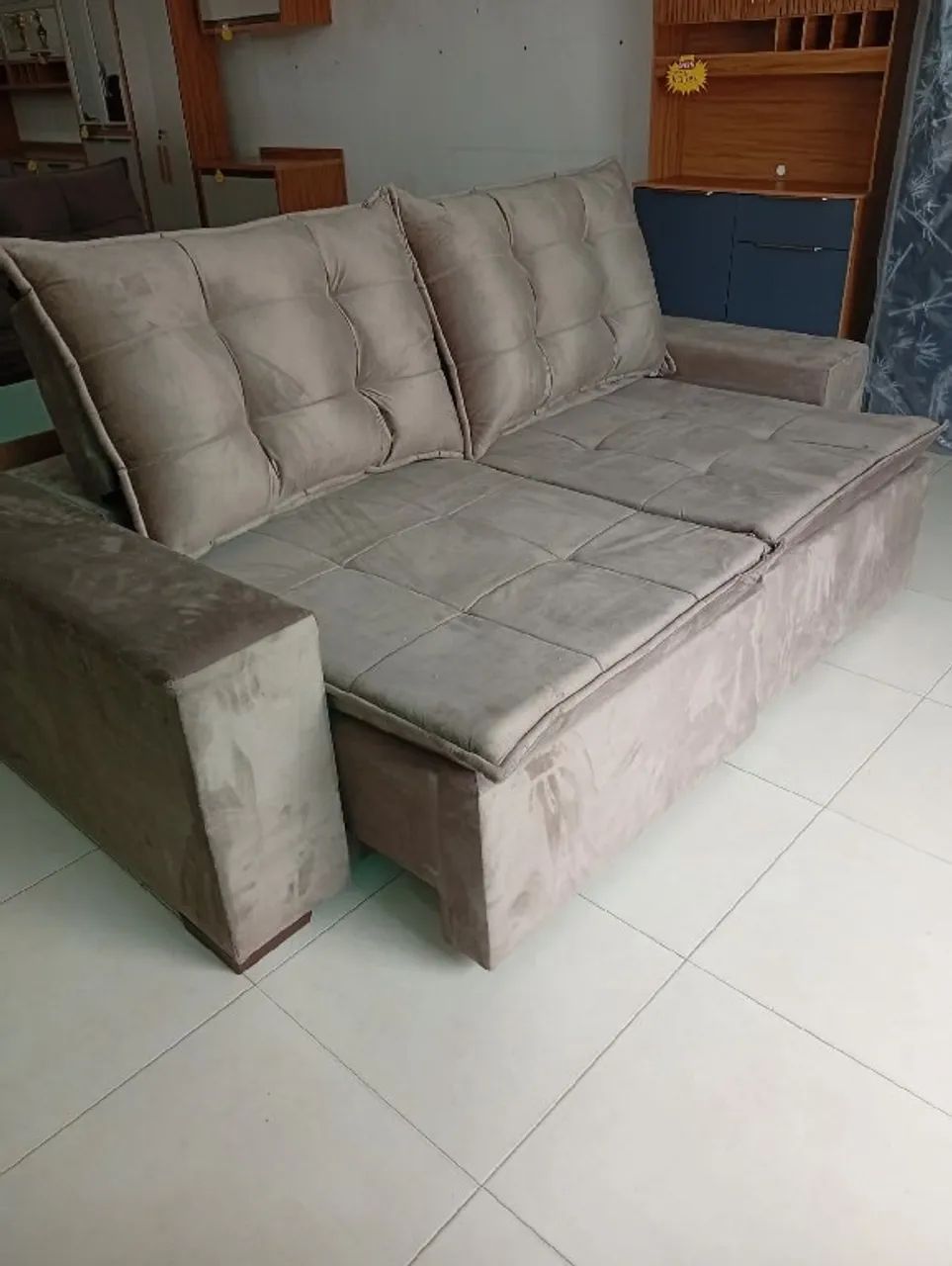 Sofa Retratil e Reclinavel Angra Estofados Linhares - Praia Moveis  - Foto 5