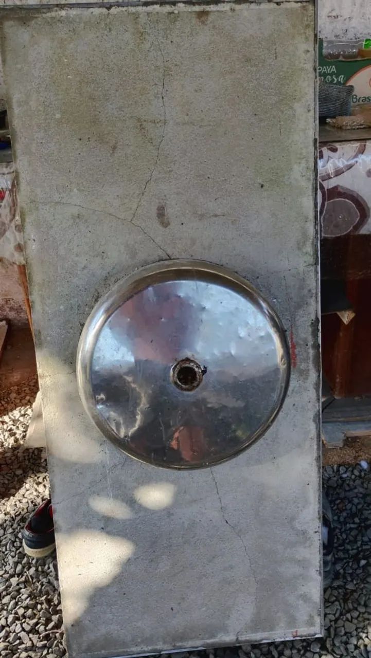 Pia inox com concreto - Foto 2