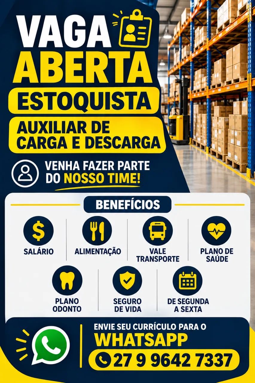Vaga emprego contratação imediata 