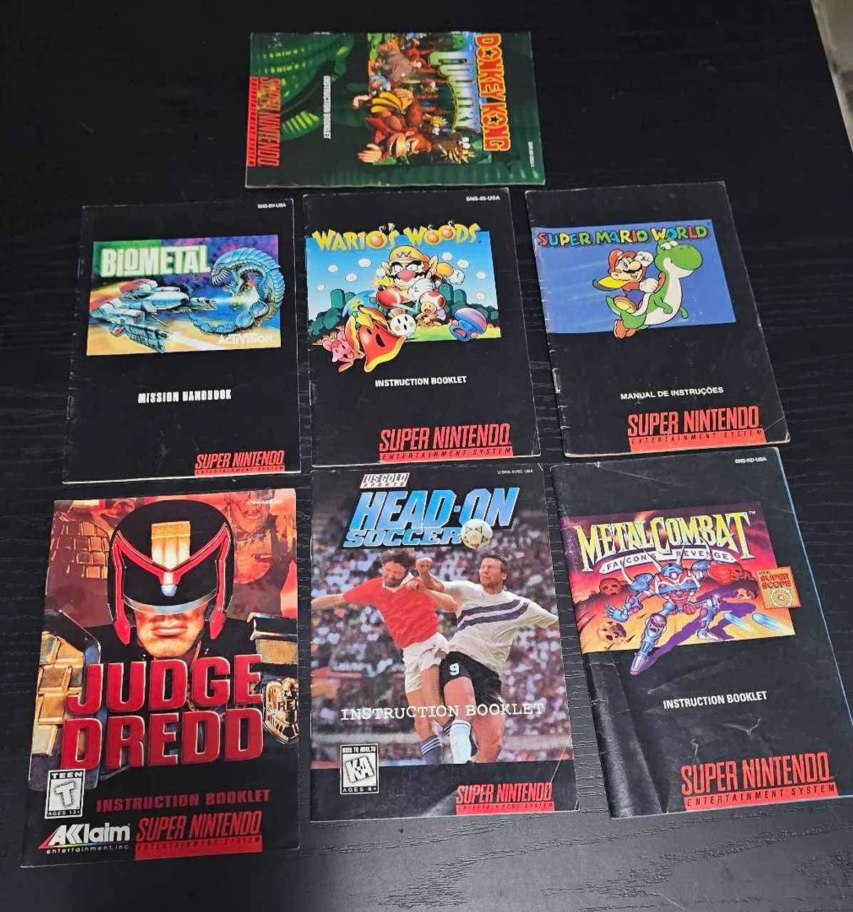 Manuais para jogos de Super Nintendo
