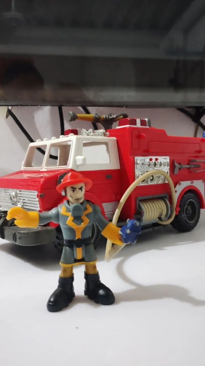 Carinho de bombeiros antigo  - Foto 5