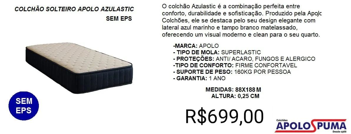 COLCHAO SOLTEIRO A PRONTA ENTREGA
