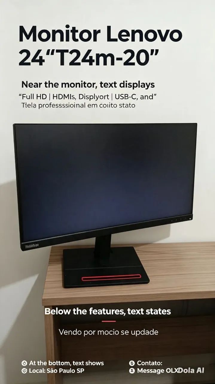 Monitor Lenovo 24" 