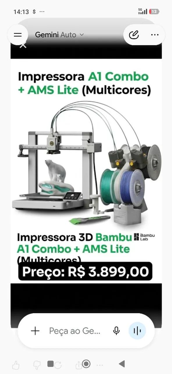Bambu Lab A1 com AMS Lite