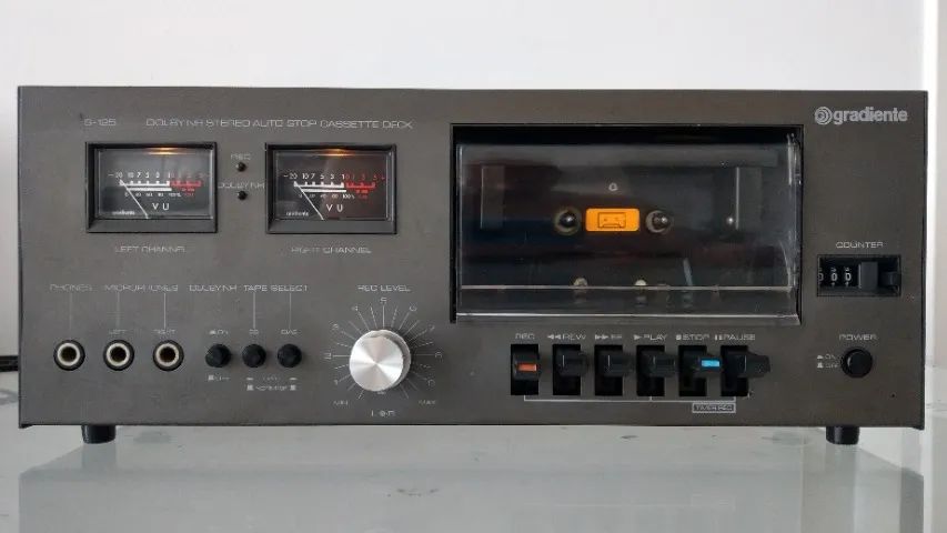 Tape deck Gradiente S-125 (raro estado, revisado, cabeça nova)