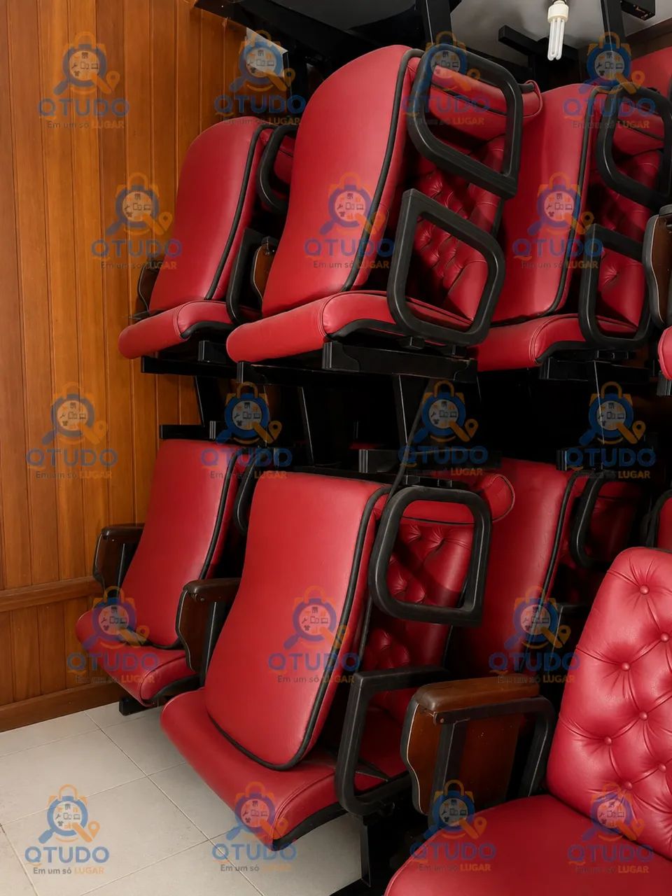 R$ 440,00 cada, Cadeira de couro auditorio-universitaria-escritorio (50 unid.disponiv) - Foto 3