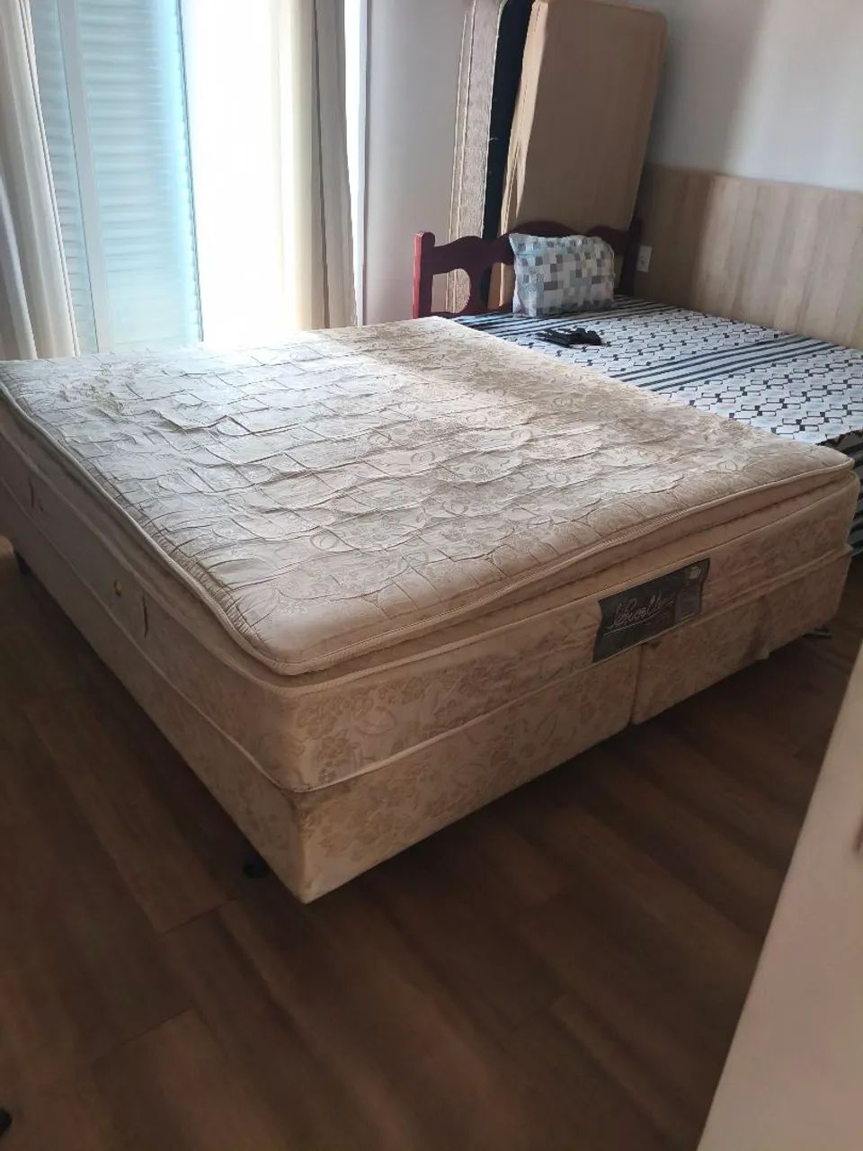 Cama de casal + colchão de molas ensacadas - Foto 3