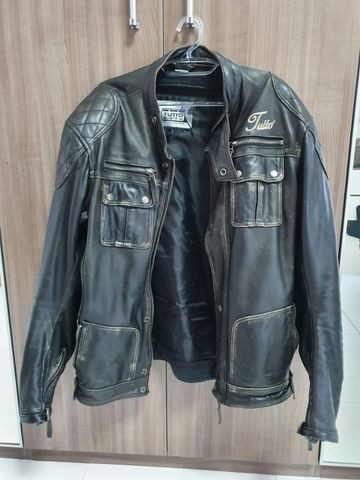 jaqueta de couro masculina tutto