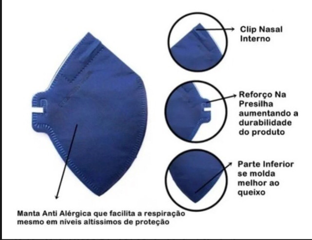 Respirador máscara CAMPER PFF2 equivalente ao N95 R$6,5