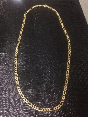 Corrente banhada a ouro masculino nova