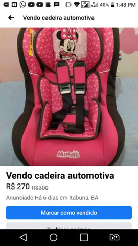 Vendo cadeira automotiva da Disney - Foto 2