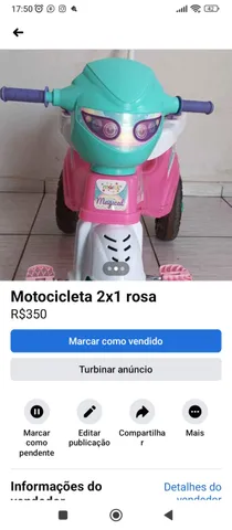 Motinha Infantil Rosa e Amarelo, Item Infantil Triciclo Usado 90980817