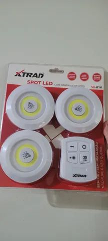 Kit luminárias led 3 unid. Com controle 