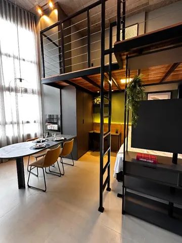 ÉVLON 602 - Duplex 100% mobiliado e equipado - 31,57m² + mezanino