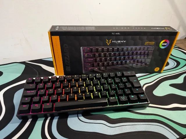 Teclado Mecânico Husky Blizzard Switch Azul - Perfeito Estado e com Nota Fiscal!