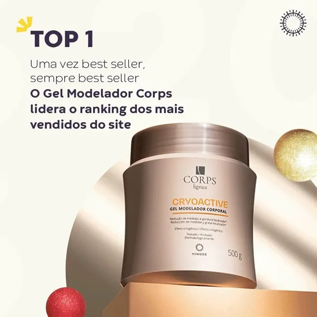 Gel Redutor de Medidas Cryoactive Corps Lígnea 500g (LANÇAMENTO)