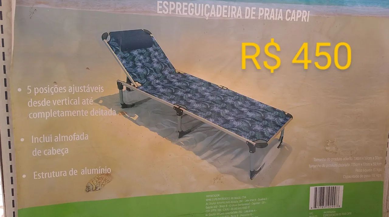 Espreguiçadeira de Praia Capri - Nova