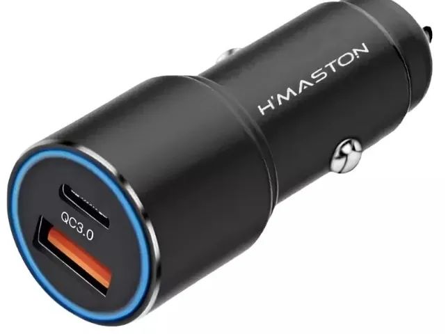 Carregador Veicular 45w Turbo Usb/usb-c Carga Ultra Rápida Cor Preto - Foto 2