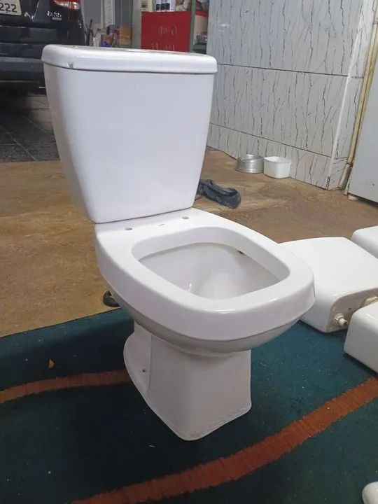 Lindo vaso acoplado quadrado série luxo logasa