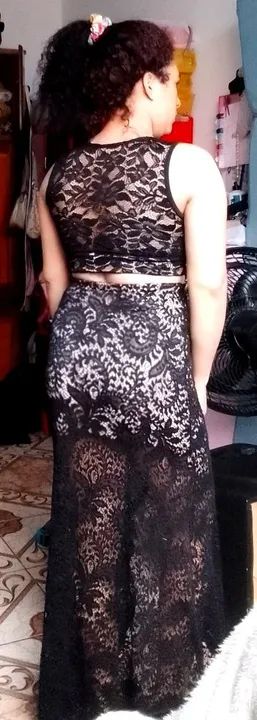 Conjunto preto de renda
