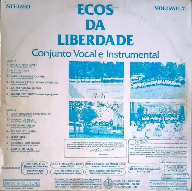 Lp Disco de Vinil Gospel Evangélico Conjunto Ecos Da Liberdade Vol. 7 - Foto 2