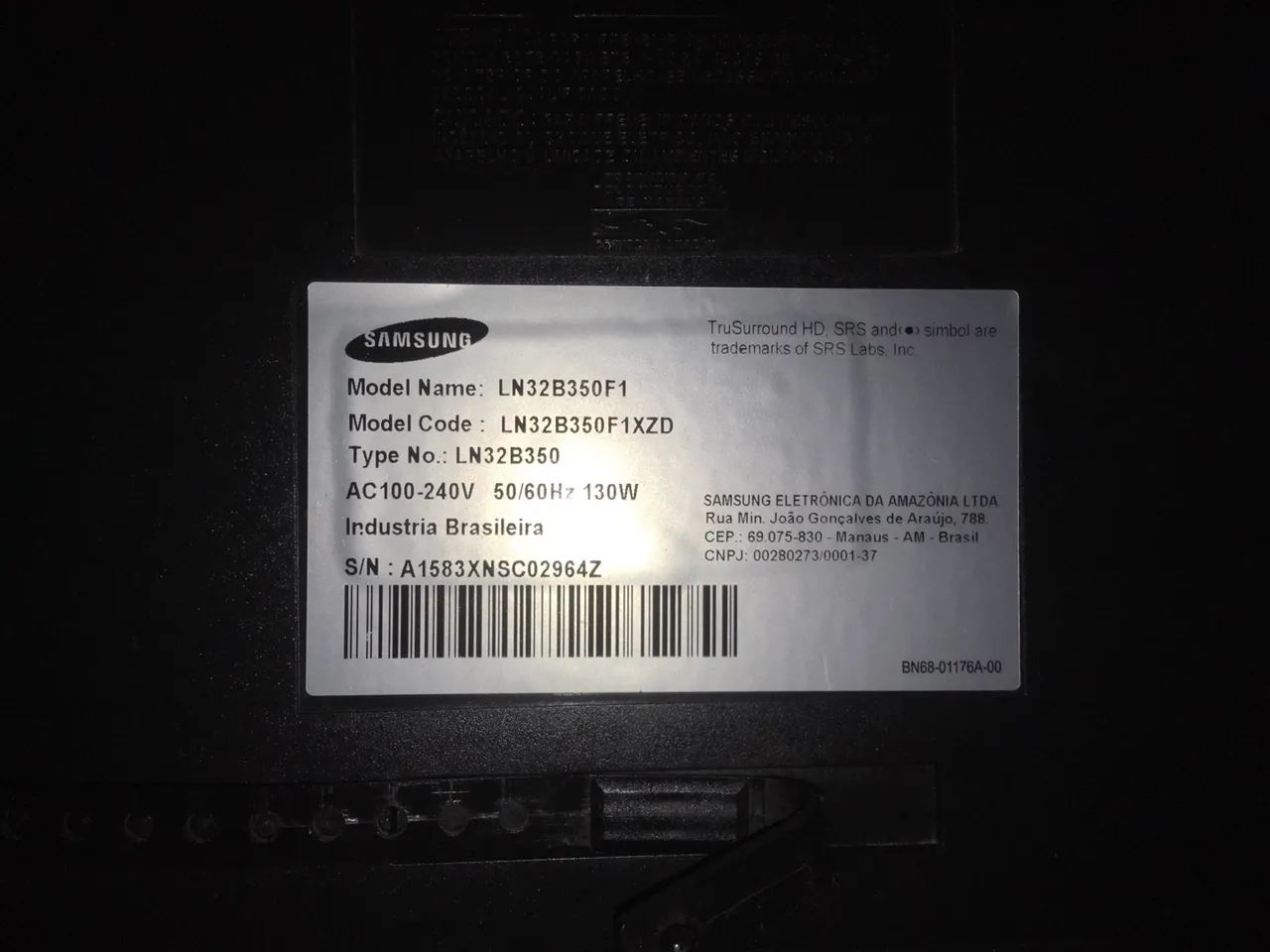 Tv Samsung 32 polegadas LN32B350F1  - Foto 3