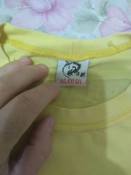 Camiseta Amarela Básica Aloha  - Foto 2