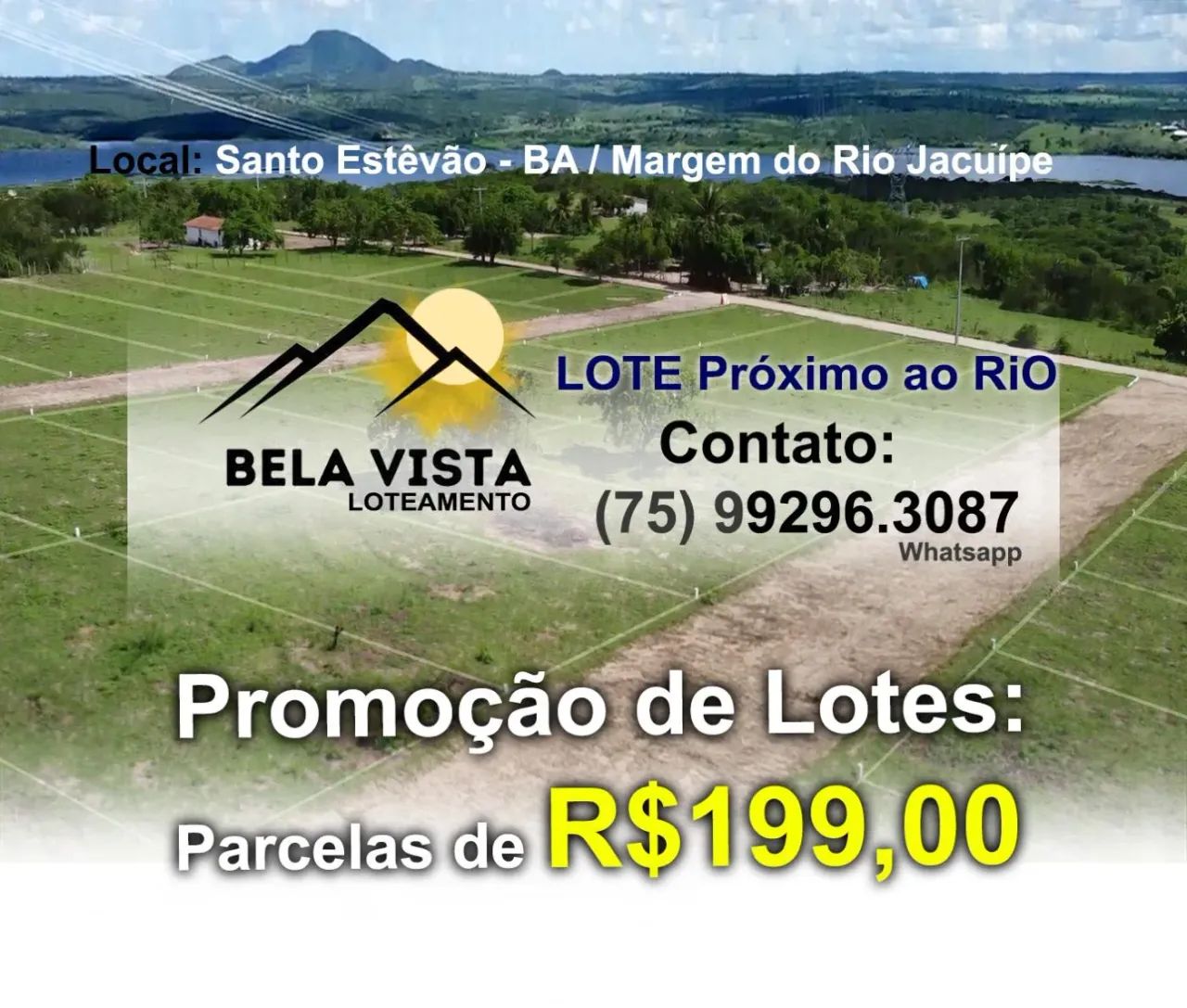 Terreno à Venda - R$800 + Parcelas A partir de R$160, Acesso ao Rio - 1.000m2