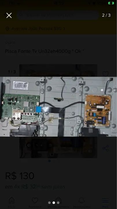 Placa Fonte Tv Un32eh4000g * Ok *  - Foto 2