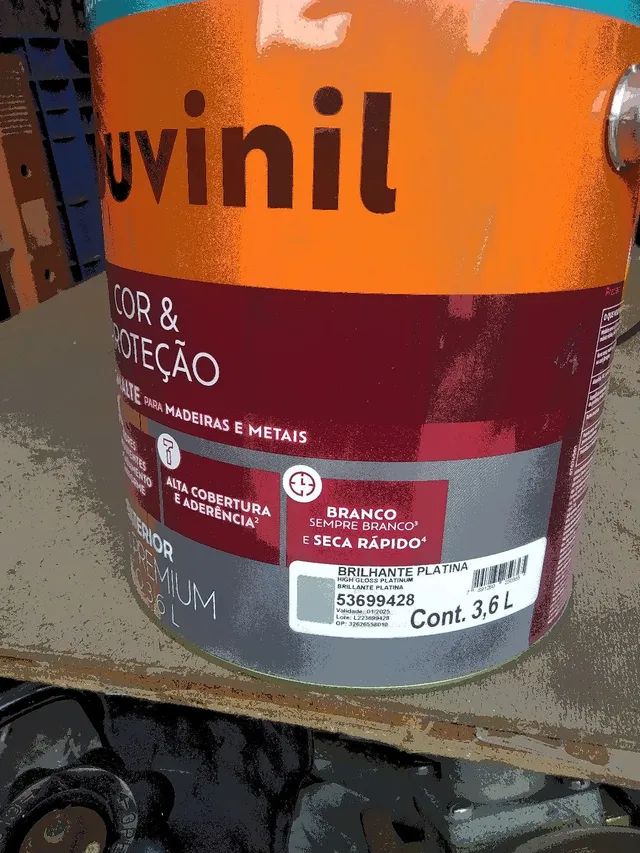 Tinta esmalte sintético platina 3.600 ltrs