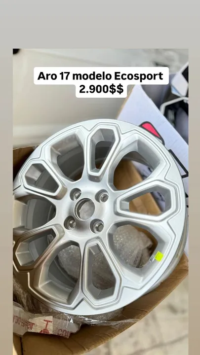 Aro 17 Ford Ecosport prata em 10 x sem juros