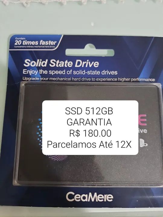 SSD 512GB Zero - Garantia.