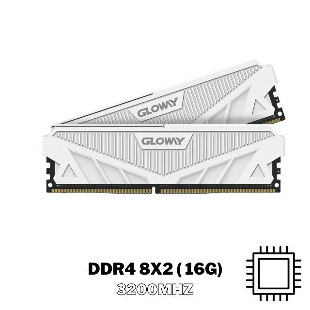 Memoria ram DDR4 gloway 8x2 (16 gigas) Branca X.M.P 3200mhz 