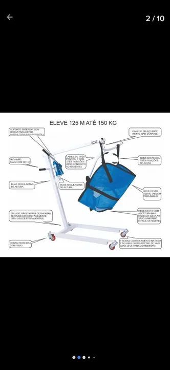 Guindaste para Idosos, acamados e obesos - Foto 6