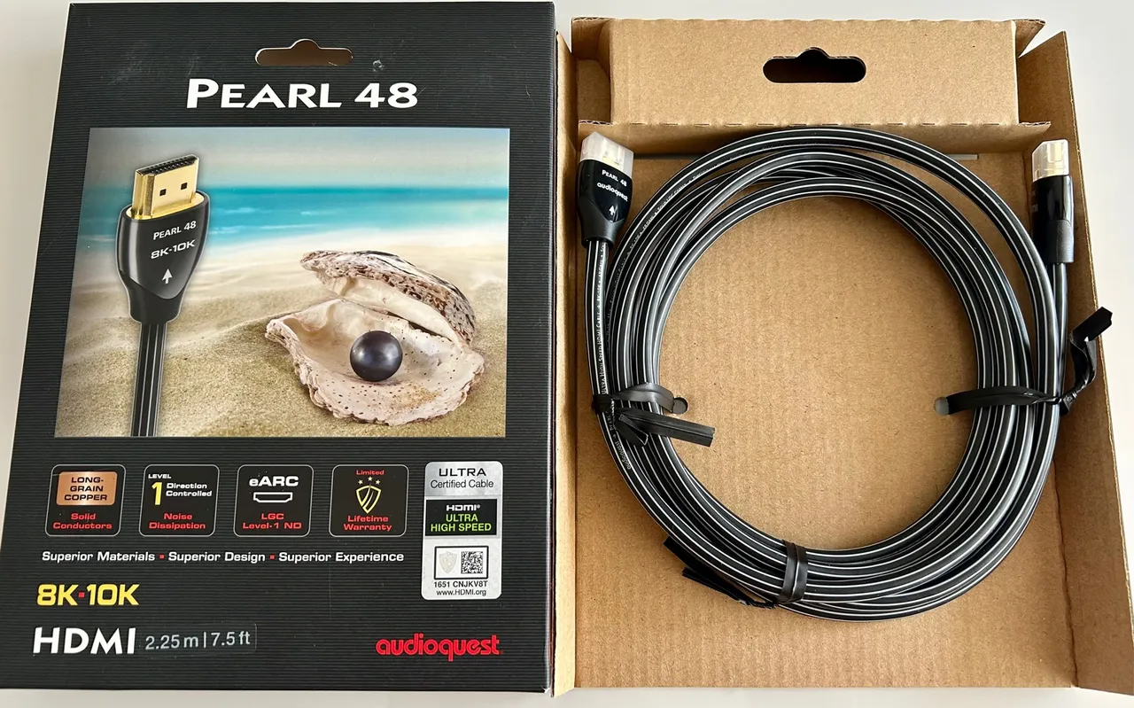 Vendo Cabo Hdmi 2.1 Audioquest Pearl 2,25mts, 48Gbps 8k/60fps 4k/120fps HDR/eARC