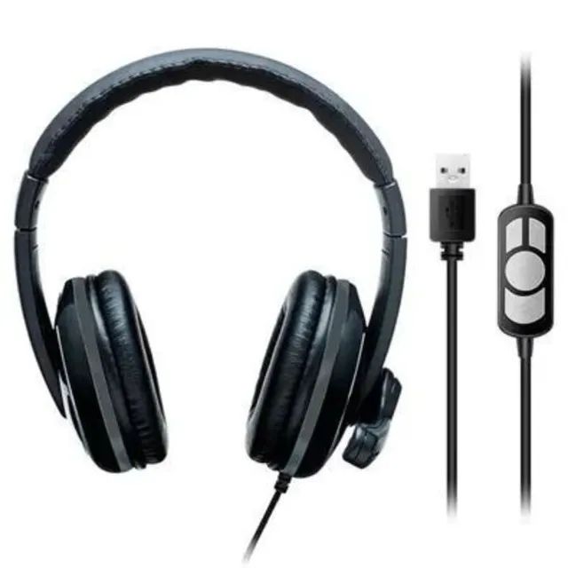 Headset Office Multilaser Pro, USB, Preto e Cinza, Com Fio - PH317 - Foto 4