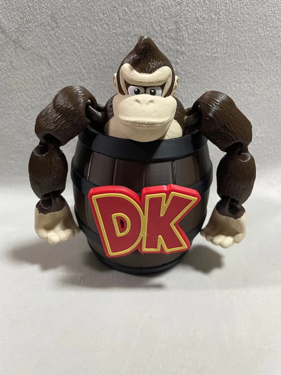 Boneco Donkey Kong articulado em Barril - Colecionável!