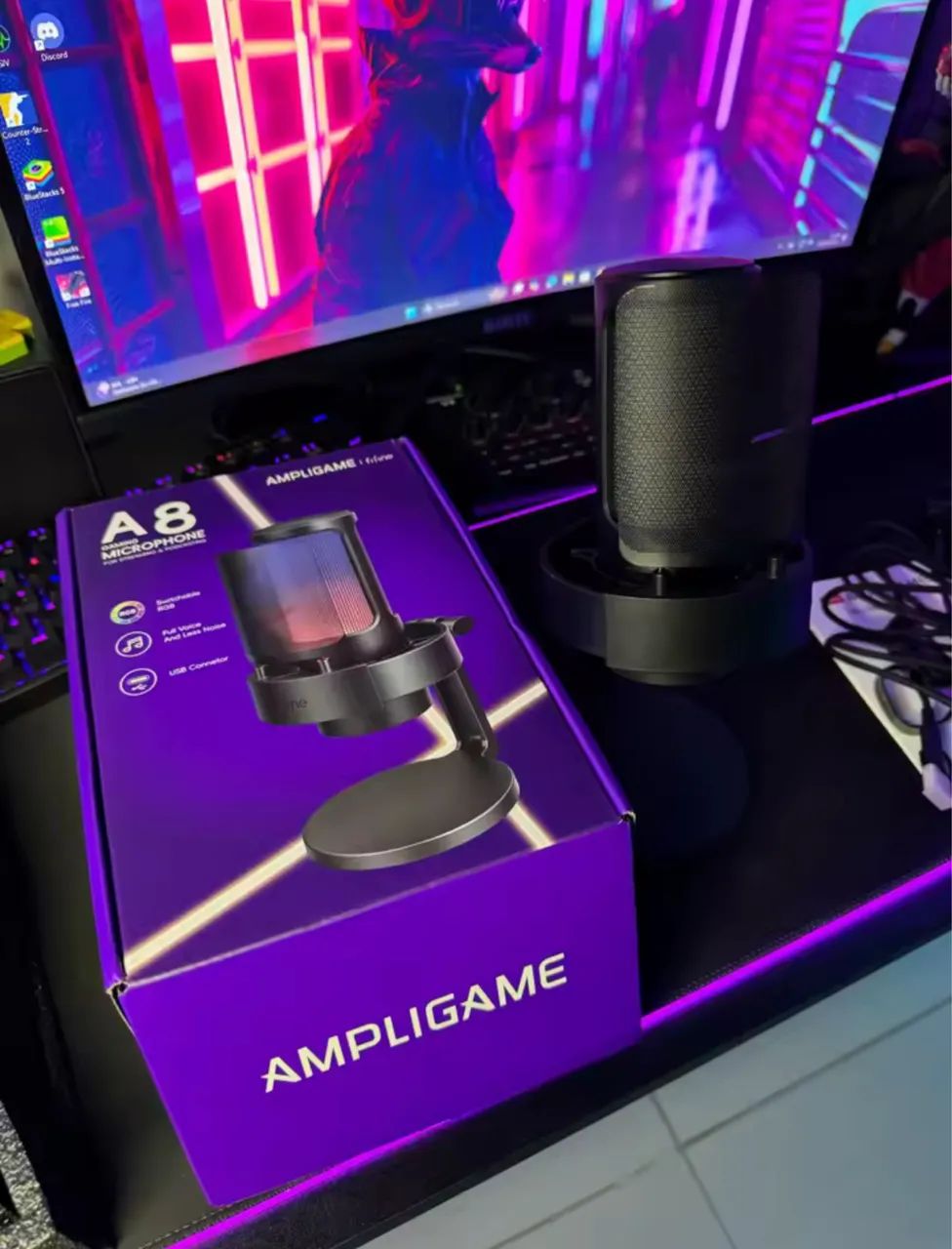 Microfone USB FIFINE para gravação e streaming no PC/Mac com filtro pop - Foto 3