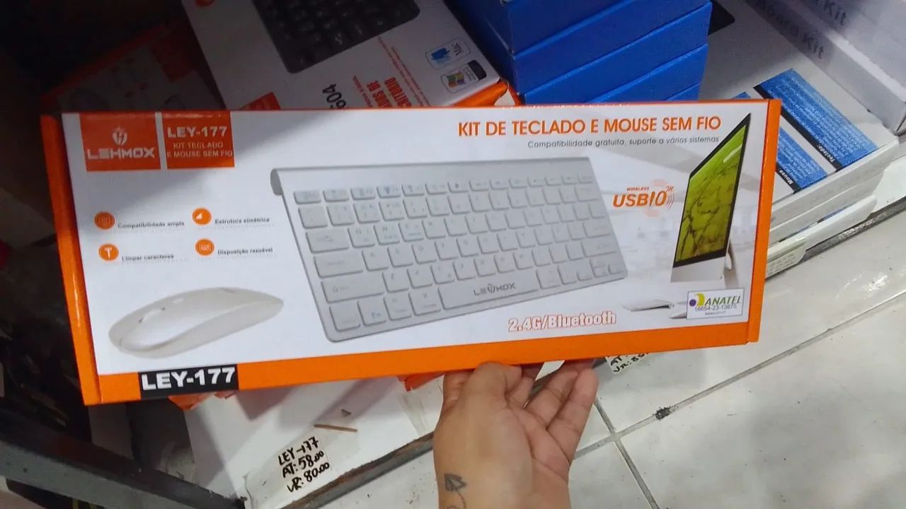 Promoção Kit Teclado e Mouse Sem Fio Lehmox LEY-177