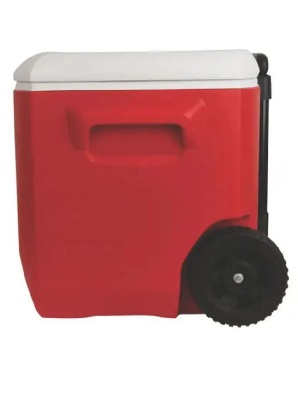 Caixa Térmica C/ Rodas Coleman 60qt (56,7l) - Vermelha - Foto 3