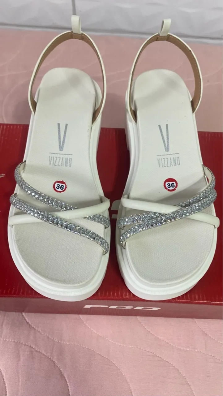 SANDÁLIA FLATFORM VIZZANO COM BRILHOS | TAM 36